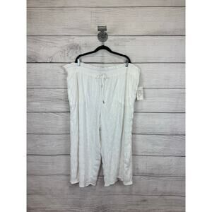 Cato Plus Size White Boho Western Lace Wide Leg Pants Size 26/28W
